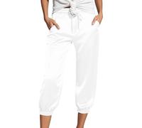 HUALONG Pantalon Longueur Mollet Naturel et Authentique Longueur Mollet optimisée Style Parfait pour Vacances Plage et détente Bord mer