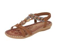HUALONG Sandales à Talon Bloc Femme avec Bride, Chaussures d'Été Chic et Stables, Idéales pour le Bureau et Loisirs