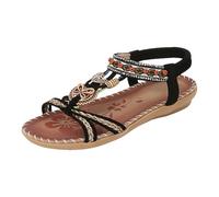 HUALONG Sandales à Talon Bloc Femme avec Bride, Chaussures d'Été Chic et Stables, Idéales pour le Bureau et Loisirs