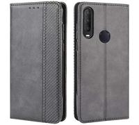 HualuBro Coque Alcatel 1S 2020, Alcatel 1V 2020, Alcatel 3L 2020 - Housse à Rabat en PU Cuir Flip Cover Case Antichoc Magnétique Portefeuille Etui pour Alcatel 1S 2020 (Noir)