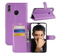 HualuBro Coque Huawei Honor 8X, Premium Étui en Cuir PU Leather Wallet Portefeuille Housse Flip Case Cover avec Cartes Slots pour Huawei Honor 8X Smartphone (Violet)
