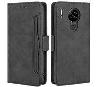 HualuBro Coque pour Blackview A80 Case, Coque Blackview A80S, Housse à Rabat en Premium PU Cuir Flip Cover Case Antichoc Portefeuille Etui pour Blackview A80 Coque, Noir