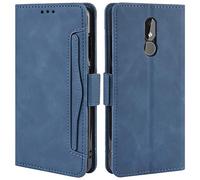 HualuBro Coque pour Nokia 3V, Coque Nokia 3.2, Housse à Rabat en Premium PU Cuir Flip Cover Case Antichoc Portefeuille Etui pour Nokia 3V / Nokia 3.2 Coque, Bleu