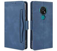HualuBro Coque pour Nokia 7.2, Nokia 6.2 Coque, Housse à Rabat en Premium PU Cuir Flip Cover Case Antichoc Portefeuille Etui pour Nokia 7.2 / Nokia 6.2 Coque, Bleu