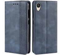 HualuBro Coque pour ZenFone Live L2, Etui Housse à Rabat en Retro PU Cuir Flip Leather Case Cover Antichoc Portefeuille Protection Stand Coque pour ASUS ZenFone Live L2 ZA550KL (Bleu)