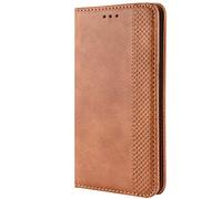 HualuBro Etui Coque pour Nokia 1.4, Etui Housse en Cuir de Protection Portefeuille Magnétique Antichoc Flip Cover Case pour Nokia 1.4 Coque (Marron)