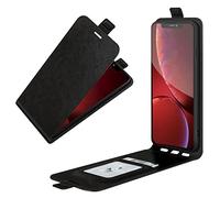 HualuBro Étui portefeuille à rabat en cuir synthétique rétro résistant aux chocs avec porte-cartes et fermeture magnétique pour iPhone 13 Pro Noir