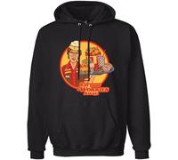 HUALUN Eat Your Worries Away Men's Hoodies Unisex Black Cotton Print Pullover Sweatshirts Size L