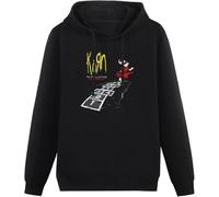HUALUN Korn Follow The Leader 20th Anniversary Hoodies Long Sleeve Pullover Loose Hoody Men Sweatershirt Black Size 3XL