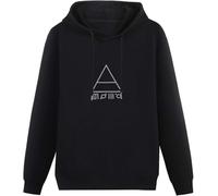 HUALUN Mens 30 Thirty Seconds to Mars Glyphic Symbol Logo Hoodies Long Sleeve Pullover Loose Hoody Sweatershirt Black Size 3XL