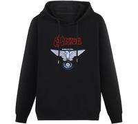 HUALUN Men's Hoody Saxon Wheels of Steel 1980 Soft and Light Size XXL