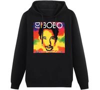 HUALUN Men's Hoody Sweatershirt DJ Bobo Planet Colors Custom Design Hoodies Long Sleeve Pullover Loose Hoody Sweatershirt Size XXL