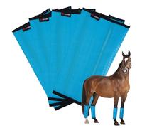 HUAME Lot de 4 bottes anti-mouches pour cheval - Protection en maille respirante - Legging confortable - Design en maille respirante - Fournitures équines pour réduire les coups de pied, les dommages