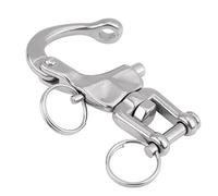 Huamengyuan Mousqueton Pivotant en Acier Inoxydable 316 à Emerillon Manille INOX Maillons Rapides Mousqueton INOX Marine Crochet Attelage Crochet à Ressort Rapide pour Drisse Voilier 87 mm