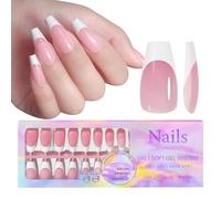 Huamengyuan Nails Faux ongles Couverture complète Cercueil Faux ongles Conseils pour femmes et filles DIY Accessoires d'ongles Décoration de manucure