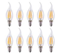 HUAMu 10 Pack E14 Ampoule Filament Dimmable 6W Lampe Edison Vintage C35 Ampoule Retro Blanc Chaud 2700K Super Lumineux 500LM Remplacement à l'Incandescent 60W Edison LED AC 220V