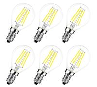 HUAMu 4W E14 Ampoule LED Filament G45, 400 lumens Equivalente à Ampoule Halogène Vintage 40W, 6500K Blanc Froid, Non réglable, Lot de 6