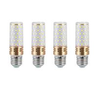 HUAMu Ampoule E27 LED Blanc Froid 6500K 9W Maïs Équivaut à Ampoule Halogène 90W, Sans Scintillement, AC175-265V, 900LM, 360 Angle, LED Mais pour L'éclairage Intérieur, non-dimmable, lot de 4
