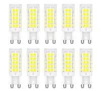 HUAMu Ampoule G9 LED 4W， Équivalent à une lampe halogène 30W-40W, Blanc froid 6500K, 400LM, 360 Degrés, AC 220-240V, pour Lumière Miroir, Lampe de Table, Non dimmable, Lot de 10