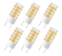 HUAMu Ampoule LED G4 5W Blanc Chaud 3000K 51 SMD 2835 LEDs 500LM Équivalent Halogène 50W AC/DC 12V Lot de 6