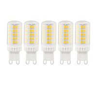 HUAMu Ampoule LED G9 7W, Équivalent à une lampe halogène 60W-70W, Blanc chaud 2700K, 300 Lumens sans scintillement, Non dimmable, 220V, Économie d'énergie, 5 Pièces