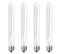 HUAMu Ampoules à Filament Long Tubulaire E27 4W LED, Remplacement Ampoule Halogène 40W, 220-240V AC, 2700K Blanc Chaud 400LM, Lot de 4