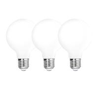 HUAMu E27 G80 Rétro Ampoules à Filament LED Globe 5W, Omnidirectionnel Remplace Ampoule Incandescente 50W, Blanc Chaud 2700K, AC 220V, Angle de diffusion 360 Lumière, Lot de 3