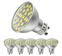 HUAMu GU10 ampoule LED 5W, remplacement d'ampoule halogène 50W, 29 x 5050 LED SMD, blanc chaud 3000K, 500LM, ampoules projecteurs à angle de faisceau 120°, AC 220-240V, paquet de 6