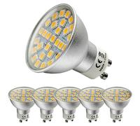 HUAMu GU10 ampoule LED 5W, remplacement d'ampoule halogène 50W, 29 x 5050 LED SMD, blanc froid 6000K, 500LM, ampoules projecteurs à angle de faisceau 120°, AC 220-240V, paquet de 6