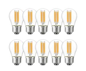 HUAMu lampes à économie d'énergie LED E27, 4W équivalent à incandescence incandescent 40W,lumière blanche chaude 2700K, lampe à incandescence transparente à vis Edison g45,400lm,AC220-240V