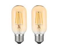 HUAMu Lampes Ampoule a Filament Edison E27 LED 4W T45 Vintage Deco Retro Blanc Chaud avec Abat Jour de Verre de Revêtue Rétro, 40W Incandescent Remplacement, Lot de 2 de Enuotek