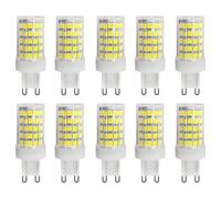 HUAMu Lot de 10 Ampoules LED G9 10W Équivalent Halogène 150W, 86 LED, 1000Lm, Angle de faisceau 360°, Ultra Lumineuses, AC220-240V, Non Dimmable, Blanc Froid 6000K…