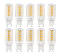HUAMu Lot de 10 ampoules LED G9 blanc chaud 3000 K, 7W de rechange pour ampoule halogène G9 70W, AC 220V-240V, sans scintillement, 700lm, intensité non variable