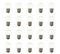 HUAMu Lot de 20 Ampoules LED Blanc Chaud E27 Gros Culot à vis, 2W Équivalent 20W, 200LM, E27 LED Économie d'Énergie pour Maison Terrasse Extérieure Guirlande Noël Fête Décoration d'ambiance