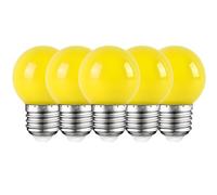 HUAMu Lot de 5 ampoules LED E27 2,5 W Jaune 200 lm Équivalent à halogènes 20 W 220 V-240 V