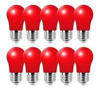 HUAMu Paquet de 10 Ampoule LED de couleur 3W E27 à vis Ampoule rouge pour Mariage Halloween Fête De Noël Bar Ambiance Ambiance Décor