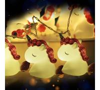 HuaMuDM 10 LED Guirlande Lumineuse Licorne,Chambre d'enfants mignon Animal veilleuses,Guirlande Licorne lumineuse LED,Guirlande lumineuse licorne mignonne,Guirlande lumineuse LED Licorne Design