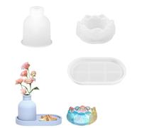 HuaMuDM Moules Silicone Plantes Succulentes,Moules Silicone pot Fleurs,Bijoux,DIY Crafts,Décorations de la Maison