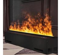 HuanEssentric Cheminée à Vapeur d'eau 3D,Cheminée électrique,Chauffage D'appoint Humidifiant à Flamme Simulée,Remplissage d'eau Automatique pour Maison,Bureau,Hôtel Decorative 120cm