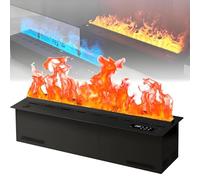 HuanEssentric Cheminée Atomisée,Cheminée électrique à Vapeur d'eau 3D,avec 9 Couleurs Flamme Réglables,Remplissage d'eau Automatique,Télécommande pour Maison,Bureau,Hôtel 80cm