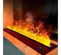 HuanEssentric Cheminée Vapeur d'eau,Foyer électrique,Foyer électrique Encastrable,Effet Flamme 3D,Foyer avec Télécommande pour Maison,Bureau 80cm