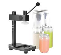 HuanEssentric Machine Sceller Gobelets,Sertisseuse Manuelle Boîtes Conserve,Outil Scellage Pression pour Bocaux avec Tige Relevable,Capacité Scellage 250-700ml Black