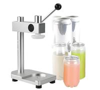 HuanEssentric Machine Sceller Gobelets,Sertisseuse Manuelle Boîtes Conserve,Outil Scellage Pression pour Bocaux avec Tige Relevable,Capacité Scellage 250-700ml Silver