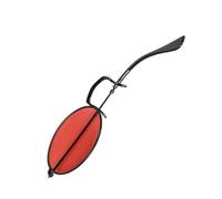 HUANGANG Alastor Lunettes de cosplay monocle avec chaîne de lunettes, cornes de diable, pinces à cheveux, corne, couvre-chef pour Halloween fête à thème