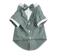 HUANGANG Combinaison de smoking pour animaux de compagnie, vêtements de mariage en plein air avec nœud papillon, chemise multicolore pour petits chats et chiens