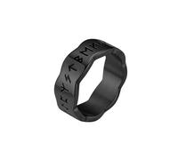 HUANGBONIG 2 pièces - Acier titane comme petite personnalité design ornement pour la vieille bague en forme de lettre, 11#, Métal
