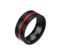 HUANGBONIG 2 pièces : design tendance, personnalité classique populaire, bague en titane pour égoutter l'huile, No. 8