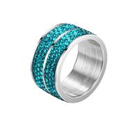 HUANGBONIG 2 pièces - Les hommes européens et américains sont simples et exquis. Six rangées d'acier titane sont pleines de bagues en diamant, 11(th)