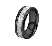 HUANGBONIG 2 pièces : section en acier titane japonais et coréen, motif rime diamant, ornements simples européens et américains incrustés, 10(th)