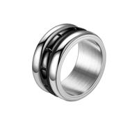 HUANGBONIG Bague créative rotative en titane - Bijou de personnalité., 13(th), Métal